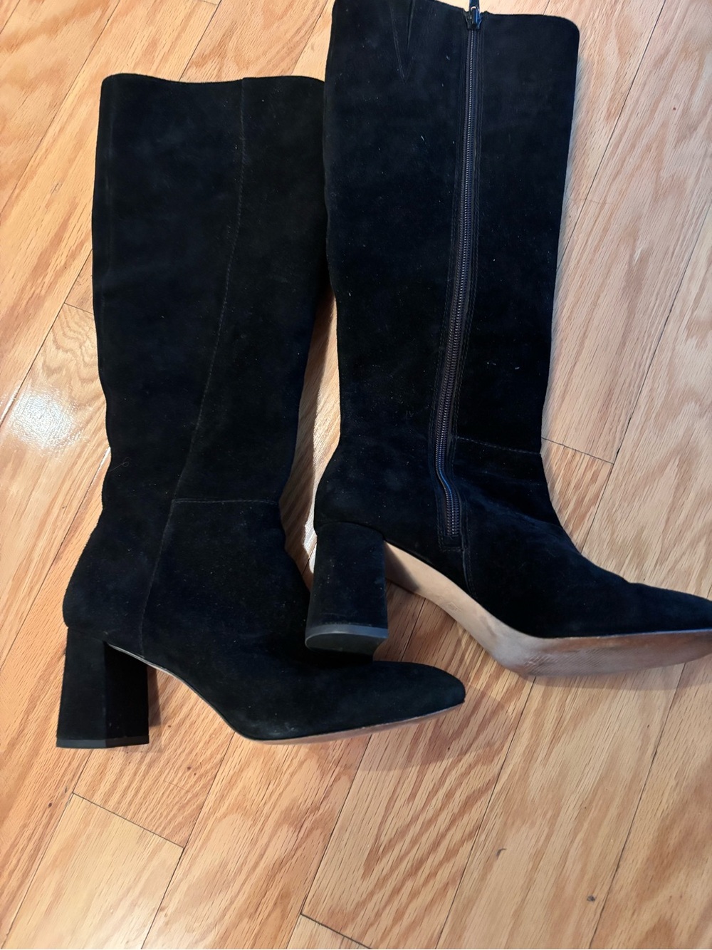 Ann Taylor Black Block Heel Boots